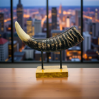 Rustic Elephant Horn Sculpture