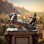 Bronze Valor – Warrior Chariot Sculpture