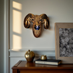 Alpine Guardian – Ram Head Wall Sculpture