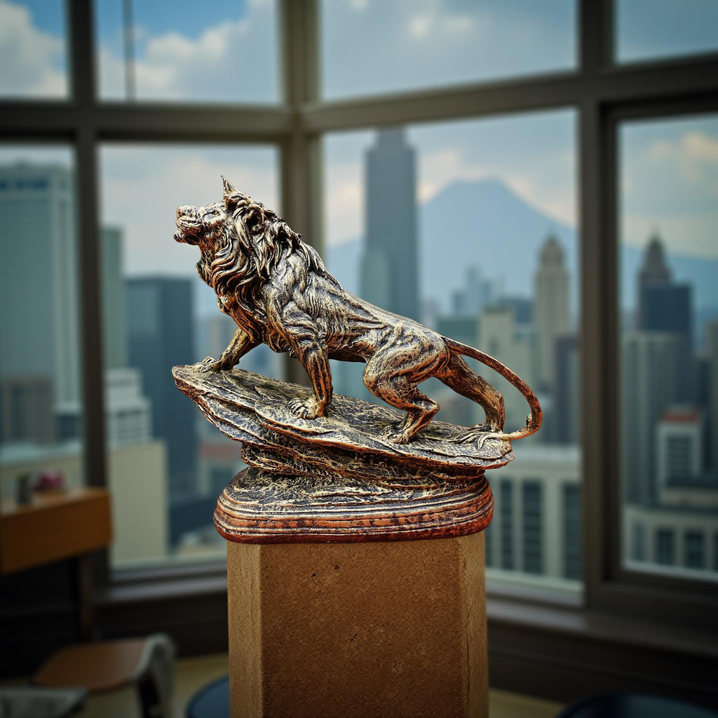 Regal Roar – Bronze Lion Sculpture