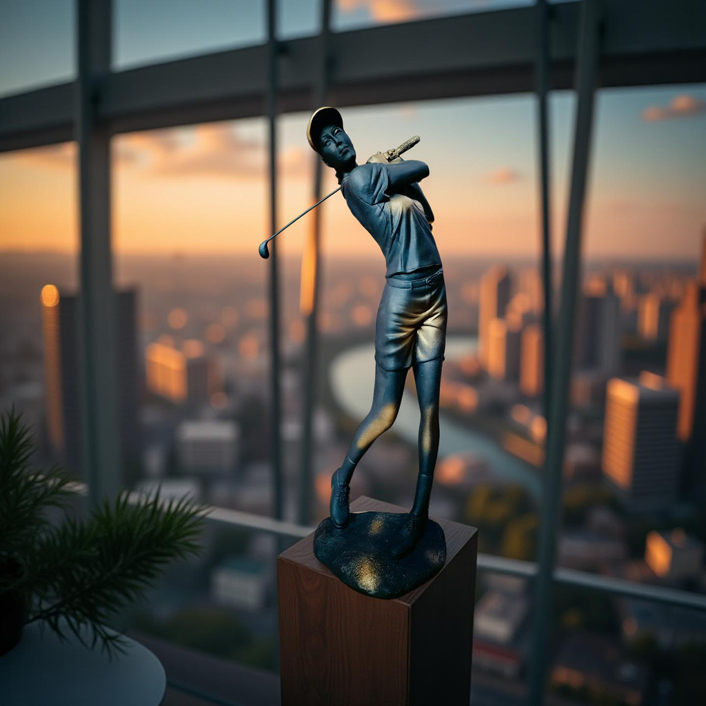 Golfer Swing Sculpture