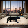 Black Prowler – Panther Base Glass Coffee Table