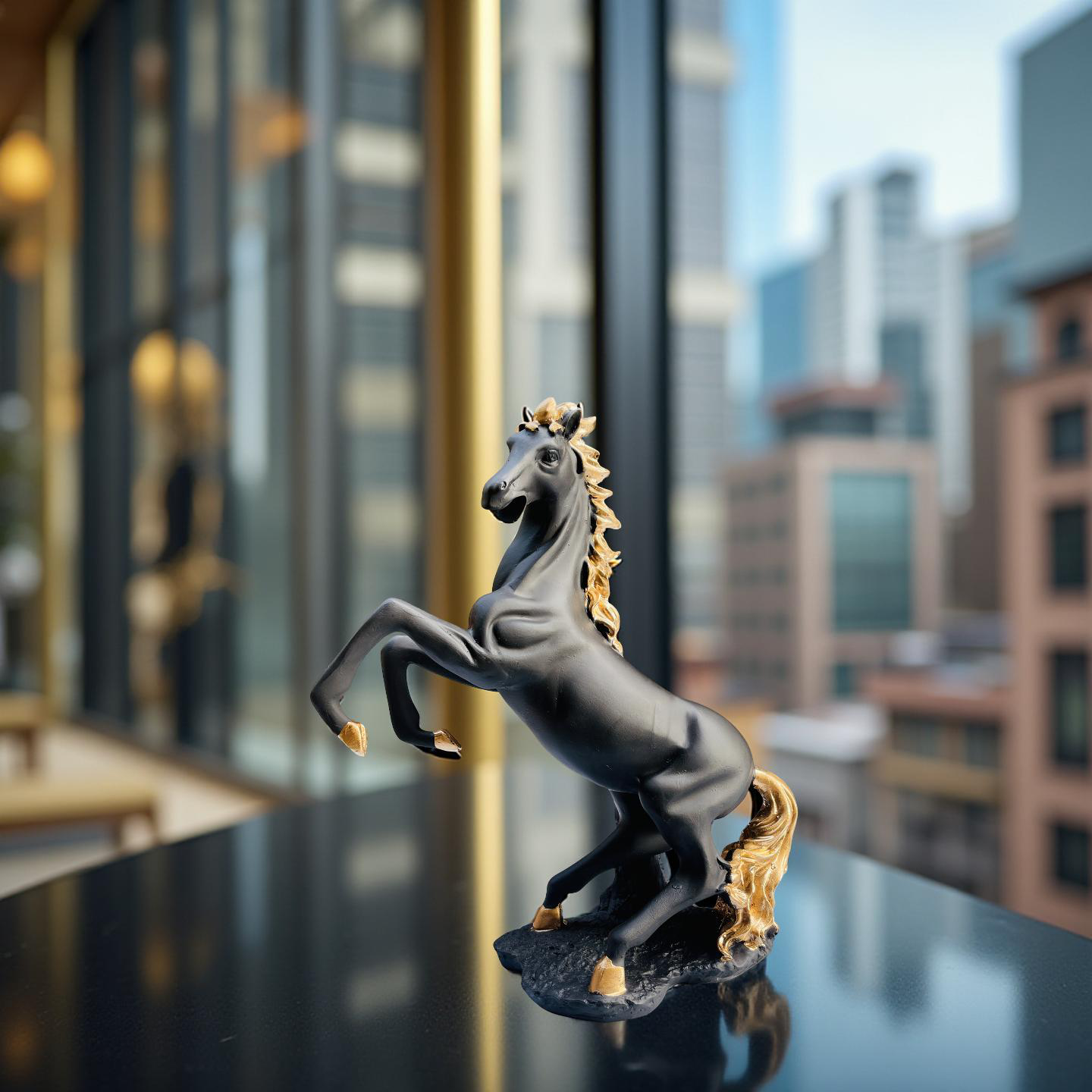 Majestic Black Stallion – Rearing Horse Decor