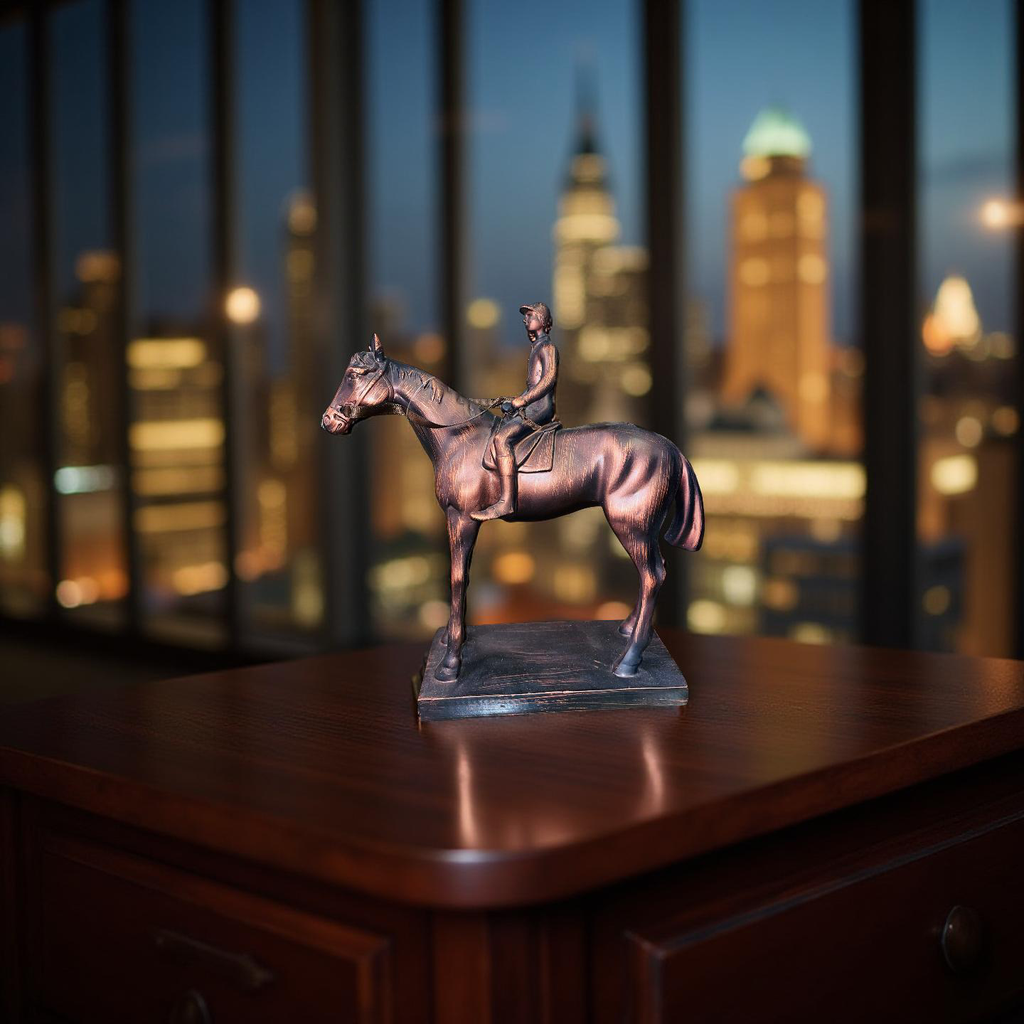 The Rider’s Pride – Resin Horse & Rider Sculpture