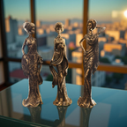 Vintage Elegance Ladies – Set of 3 Resin Figurines