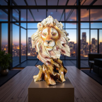 🦁 Regal Lion Head Sculpture