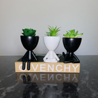 Miniature Sitting Planter Trio – Resin Decor Set