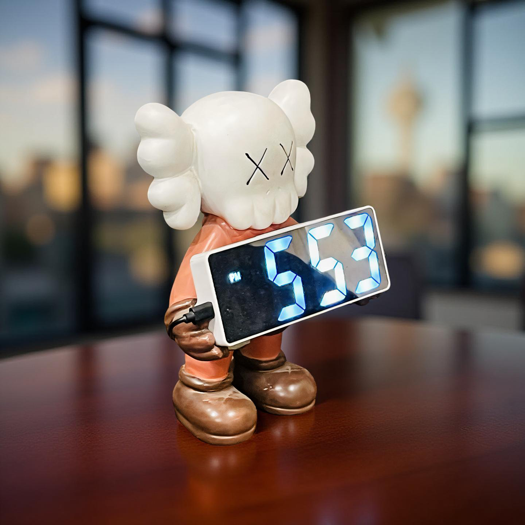 🕰️  KAWS-Inspired Digital Clock Sculpture
