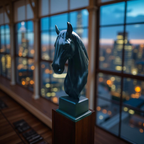Black Stallion Elegance Sculpture