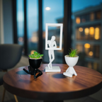 Abstract Thinker with Frame