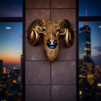 Alpine Guardian – Ram Head Wall Sculpture