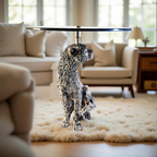 Silver Sentinel – Leopard Base Accent Table