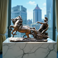 Bronze Valor – Warrior Chariot Sculpture