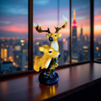 Golden Deer Duo – Couple Table Sculpture