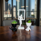 Abstract Thinker with Frame