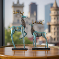 Royal Blue Elegance – Deer Couple Decor Set