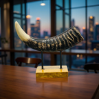 Rustic Elephant Horn Sculpture