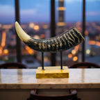 Rustic Elephant Horn Sculpture