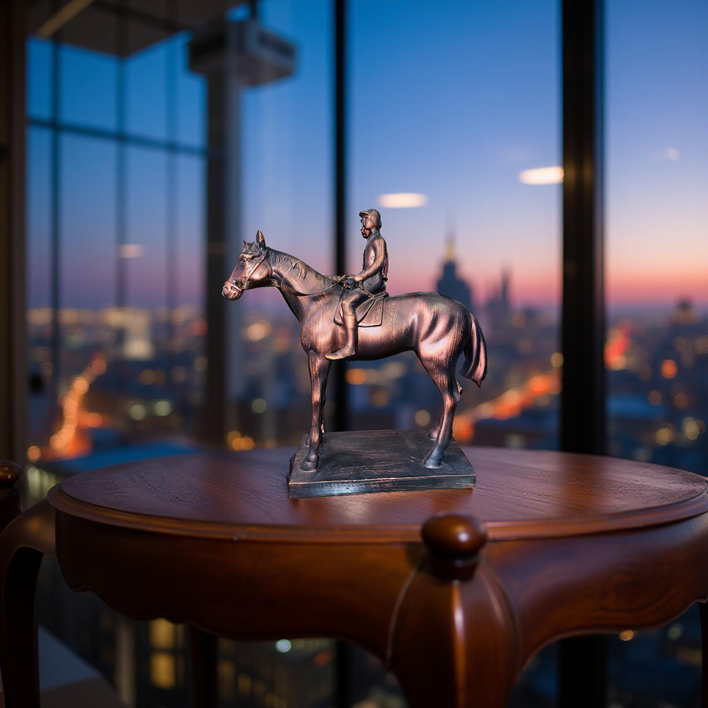 The Rider’s Pride – Resin Horse & Rider Sculpture