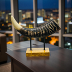 Rustic Elephant Horn Sculpture