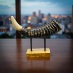 Rustic Elephant Horn Sculpture