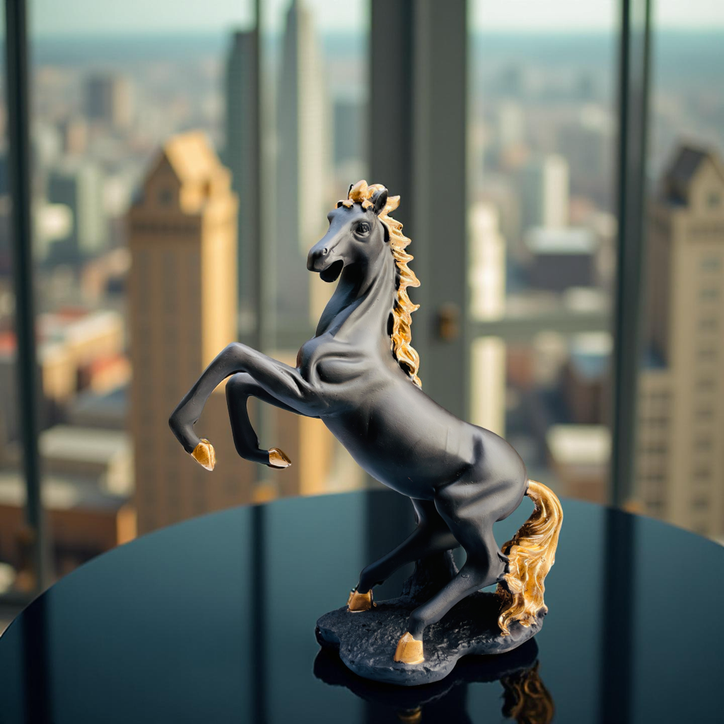 Majestic Black Stallion – Rearing Horse Decor