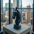 Black Stallion Elegance Sculpture