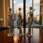 Vintage Elegance Ladies – Set of 3 Resin Figurines