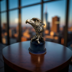 Imperial Gaze – Golden Eagle Head Sculpture