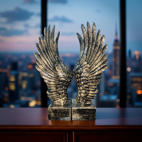 Celestial Wings – Angel Wing Bookends