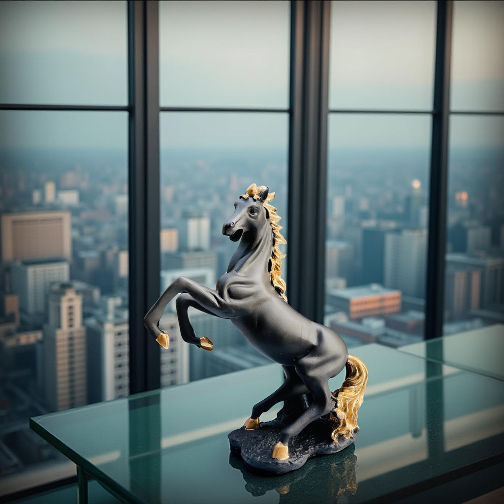 Majestic Black Stallion – Rearing Horse Decor