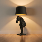 Noir Stallion – Horse Silhouette Table Lamp
