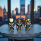 Geometric Thinkers Trio – Resin Figurines