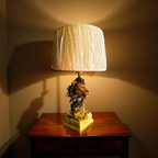 Majestic Lion Resin Table Lamp