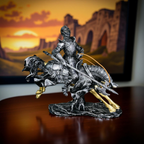 Valiant Charge – Armored Knight on Horse Statue