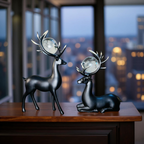 Majestic Deer Duo with Crystal Orbs
