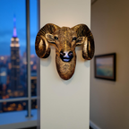 Alpine Guardian – Ram Head Wall Sculpture