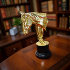 Noir Grace – Black Stallion Head Sculpture