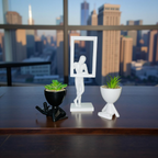 Abstract Thinker with Frame