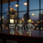 Geometric Thinkers Trio – Resin Figurines