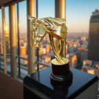 Noir Grace – Black Stallion Head Sculpture