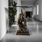 Serenity Cranes – Glass Top Accent Table