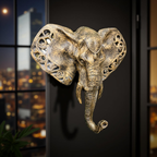 Regal Trunk – Antique Elephant Wall Sculpture
