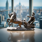 Bronze Valor – Warrior Chariot Sculpture