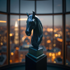 Black Stallion Elegance Sculpture
