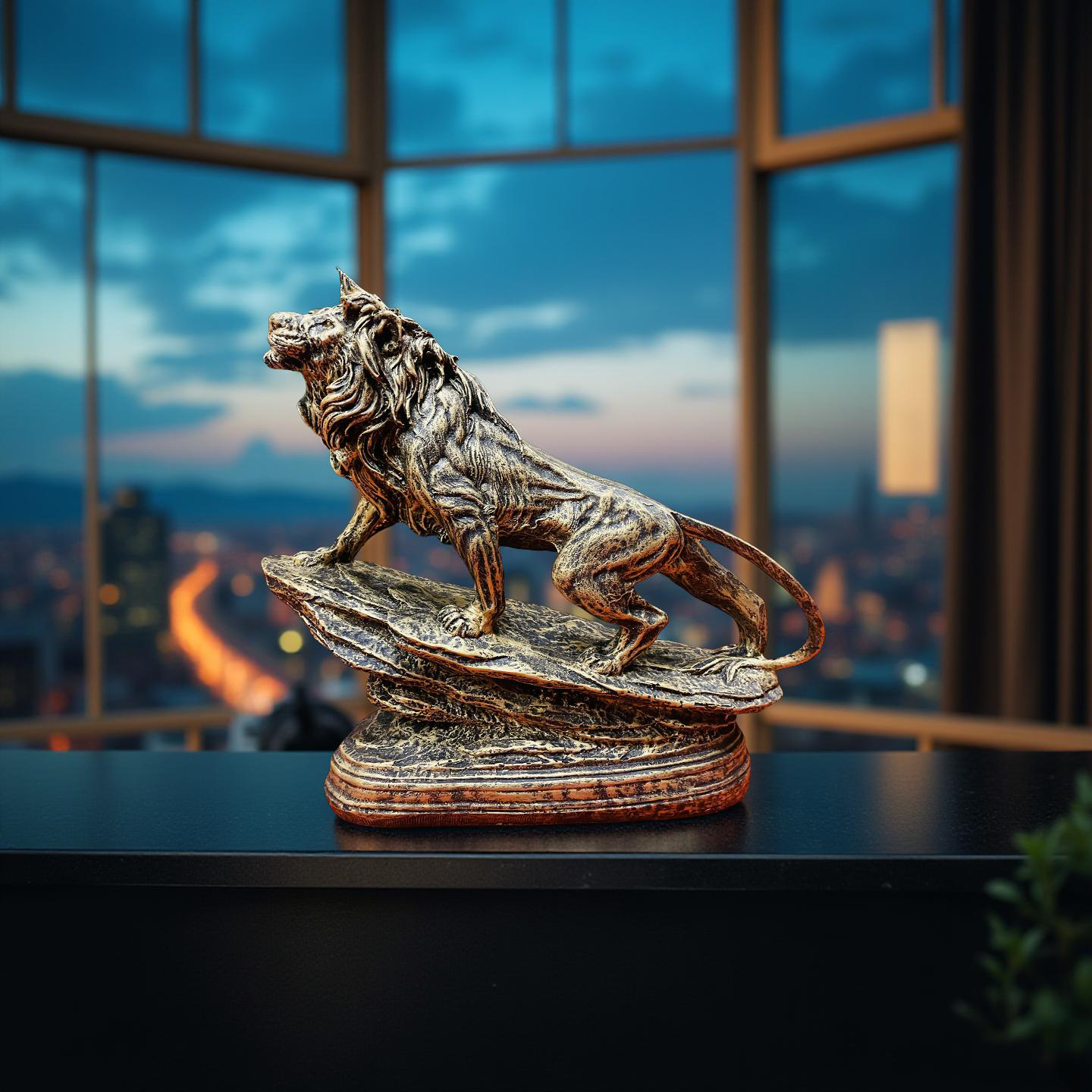 Regal Roar – Bronze Lion Sculpture