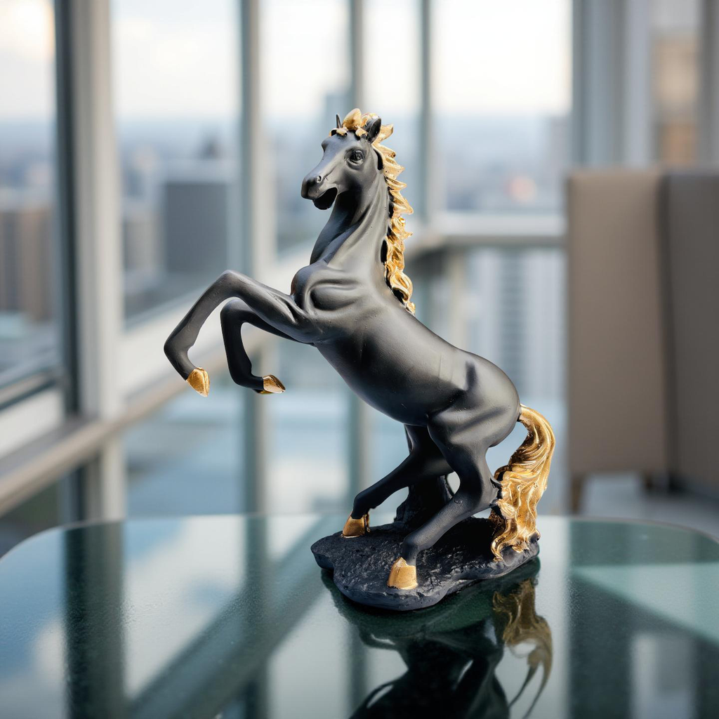 Majestic Black Stallion – Rearing Horse Decor