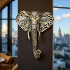 Regal Trunk – Antique Elephant Wall Sculpture
