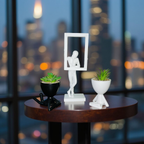 Abstract Thinker with Frame