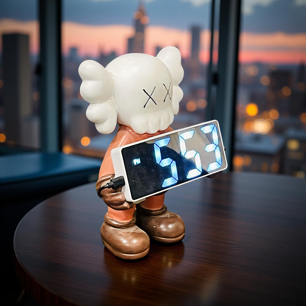 🕰️  KAWS-Inspired Digital Clock Sculpture